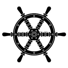 Multicolored Vector Icon Of Ship Steering Wheel Silhouette Photos Boat Steering Wheels Silhouette Vector