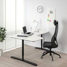 Bekant Corner Desk Left White Black Ikea Ecktisch Schreibtisch Schwarz Aufgeraumter Schreibtisch