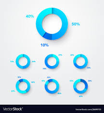 Pie Chart Circle Diagram Infographic Set