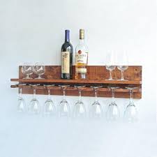 Nos Porte Verre Personnalise Casier A Vin Etagere Verres A Pied Est Concu Avec Soin De Construction En Bois Wood Wine Racks Wine Glass Rack Wine Glass Shelf