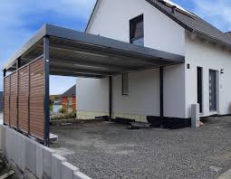 Myport Doppelcarport Mit Wpc Wandfeld Doppelcarport Carport Garagenbau