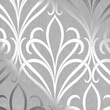 Black And Silver Wallpaper Uk Henderson Interiors Camden Damask Wallpaper Soft Grey Silver H980528 Wallpaper From I Love Wallpaper Uk Damask Wallpaper Silver Wallpaper Grey Wallpaper