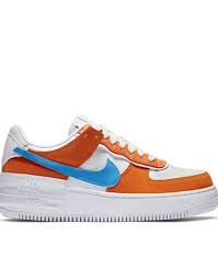 Wmns air force 1 shadow 'mystic navy'. Nike Air Force 1 Shadow Trainers In Rust And Blue Orange Cz0365 100 Footy Com