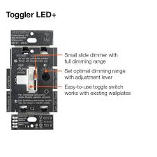 Description single pole 3 way 0 10 volt dimming control with integrated onoff switch design features preset feature allows user to return t. Lutron Toggler Led Dimmer Switch For Dimmable Led Halogen And Incandescent Bulbs Single Pole Or 3 Way White Tgcl 153ph Wh The Home Depot