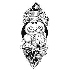 30 unique disney tattoo ideas for women mybodiart. Alice In Wonderland Tattoo Design On Behance