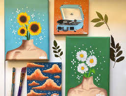 M I C H E L L E On Instagram Guess What I May Have Something Special To Announce Soon Ar Mini Canvas Art Painting Art Projects Small Canvas Art