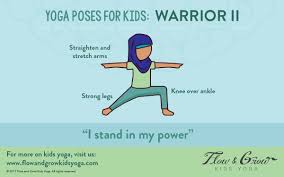 Yoga Poses For Kids Warrior Ii Kids Yoga Poses Yoga For Kids Yoga Lessons