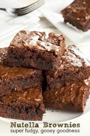 Nutella Brownies Rezept Einfacher Nachtisch Fudge Brownies Brownie Rezept