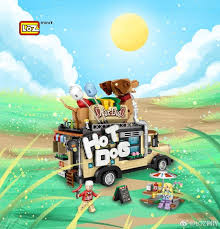 Loz Mini Block Toy Hot Dog Truck Block Toys Dogs Hot Dogs