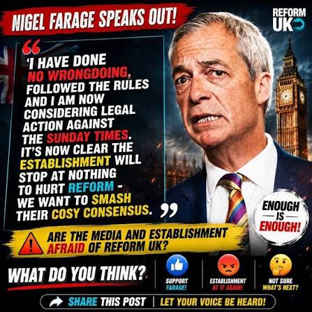 Nigel Farage calls press conference to say 'I've done nothing wrong', in  clearest sign yet that he's almost definitely done something wron