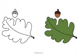 This is a free printable coloring of an acorn holding a bible. Match Up Coloring Pages Leaf And Acorn Kidspressmagazine Com
