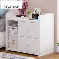 Zhirong Life Bedside Table 2 Drawers Wood End Table Nightstand Lockers Storage Cabinet 4222640cm Nightstand Storage Locker Storage Storage Cabinet
