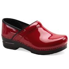 Shiny Red Dansko Clogs Size 41 In Excellent Cond