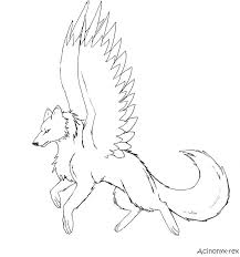 Print our free coloring pages. Anime Wolves With Wings Coloring Pages