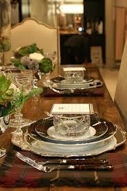 Ralph Lauren The Dining Table Is Very Similar To Mine I Love The Crystal Plaid And Silver Combination Christmas Table Settings Table Settings Beautiful Table Settings
