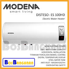Contoh sebuah pemasangan water heater an15r 350 id tekanan 0.75 psi (bar 7,5)daya listrik yang rendah. Water Heater Listrik Modena Es 100 Hd Pemanas Air Listrik Modena Es100hd 100 Liter Shopee Indonesia