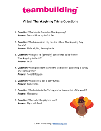 Read on for some hilarious trivia questions that will make your brain and your funny bone work overtime. The Best Virtual Thanksgiving Ideas Games Activities In 2021