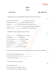 I always listen to music, wherever i go i. Cbse Sample Papers For Class 2 English With Solutions Mock Paper 2