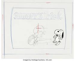 The official home of snoopy, charlie brown, and the rest of the peanuts gang. Charlie Brown And Snoopy Show Schroeder Title Layout Drawing And Lot 97326 Heritage Auctions