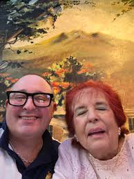 Me and ma are drinking biers and eating German Schnitzel celebrating her  83rd Birthday!