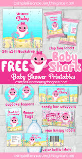 They are referred to by many names throughout the first years of their survival. Free Pink Baby Shark Baby Shower Printables A Simple Life And Everything Nice