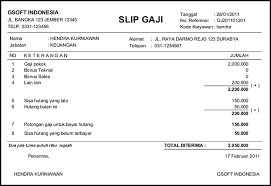 Gaji dihitung berdasarkan jumlahnya efektif hari kerja. Contoh Slip Gaji Pt Rumi Books