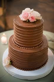 Simple Wedding Cake Idea Two Tier Chocolate Wedding Cake With Buttercream Frostin Wedding Cake Simple Buttercream Chocolate Wedding Cake Simple Wedding Cake