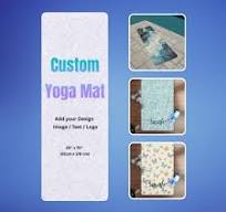 Custom Personalized Yoga Mat, Natural Rubber 24"x70" Mat with Microfiber Suede Top, Anti-Slip Exercise Mat, Unique Printed Design, Best Gift