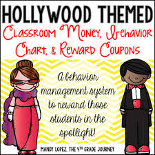 hollywood themed classroom money rewards behavior chart