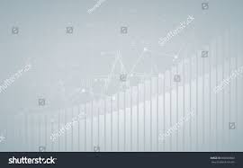 abstract financial chart with up trend line graph bar chart