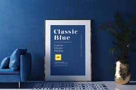 Free Blue Interior Poster Mockup Psd In 2020 Poster Mockup Poster Mockup Psd Poster Mockup Free