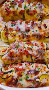 Baked Chicken Zucchini With Bacon Keto Recipes Dinner Chicken Zucchini Bake Recipes