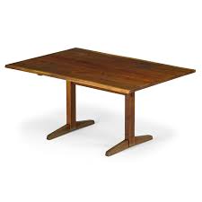 Revamp your dining room with the bold lines and a rustic, deep chocolate finish of the. Nakashima Studio George Nakashima Small Trestle Dining Table New Hope Pa 1963 Artsy