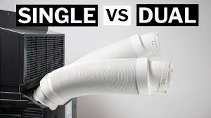 Single hose portable conditioners are known best for providing users with ample cooling for compact rooms. Single Vs Dual Hose Portable Air Conditioners Youtube