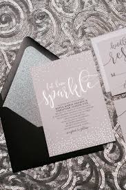 Black And Silver Wedding Invitations Sparkle Foil Silver Black Digital Glitter New Year S Eve Black T Letterpress Wedding Invitations Glitter Wedding Invitations Sparkle Wedding Invitations