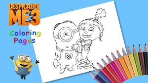 Click here for despicable me 3. Coloring Despicable Me 3 Coloring Agnes And Minion For Kids How To Draw Coloring Pages For Kids Coloring Pages Despicable Me 3