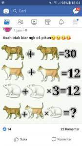 Kunci jawaban asah otak nama binatang. Ada Yang Tahu Gak Berapa Jawaban Teka Teki Ini Brainly Co Id