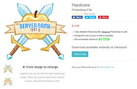 Define a deployment script that will download the minecraft server.jar file and. New Hardcore Hq Minecraft Server Site Logo For Factions Custom Designed Photoshop Template