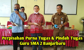 Ketika diminta membuat pidato perpisahan dari guru untuk murid. Perpisahan Purna Tugas Dan Pindah Tugas Sman 2 Banjarbaru