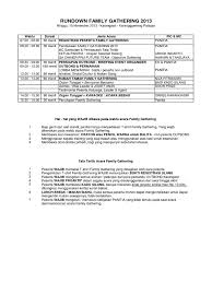 1 pembukaan yang sudah kami buka 2 sambutan ketua aisyiah. Rundown Family Gathering Pdf