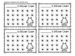 Freebie Black White Sticker Incentive Charts 5 Designs