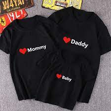 Mummy Daddy Baby T Shirts Mother And Daughter Family Daddy Son Of The Letter T Shirts Summer Fashion Tops Tee Wish
