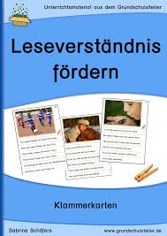 Klammerkarten Zum Leseverstandnis 1 Leseverstandnis Lesen Lernen Lesen Uben