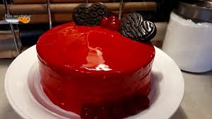 My mom would always make this velvet red cake cake from scratch on christmas when i was growing up. Mirror Glaze Red Velvet Valentine Cake Youtube