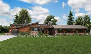 Plan 69510am Stunning Contemporary Ranch Home Plan In 2020 Contemporary House Exterior Ranch Style Homes Ranch Style House Plans