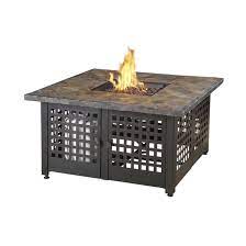 The blue glad rocks came with the blue option of the fire pit. Blue Rhino Elizabeth Fire Pit Table 41 In Gad15286g Rona