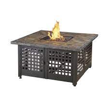 Features a simulated stone mantel and stylish base that cleverly conceals the propane tank (not included) and control panel, making it an attractive centerpiece for your. Blue Rhino Elizabeth Fire Pit Table 41 In Gad15286g Rona