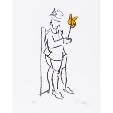 Sie war eine baltendeutsche aus estland, deren familie 1918 von petrograd aus nach tilsit geflohen war. Armin Mueller Stahl Original Bild Kaufen Kompliment Orange Koloriert Handsignierte Lithographie