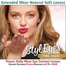 Pure Hazel Eyesight Extended Power Contact Lenses Cosmetic Colored Eye  Contact Lenses Forever Beauty