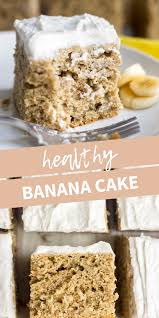 I thought the oven temp of 275° sounded a little low, but this cake baked up (and rose) beautifully in my oven at this temp after pretty much exactly one hour. Healthy Banana Cake Healthy Banana Cakes Sugar Free Cake Recipes Banana Cake Recipe Easy